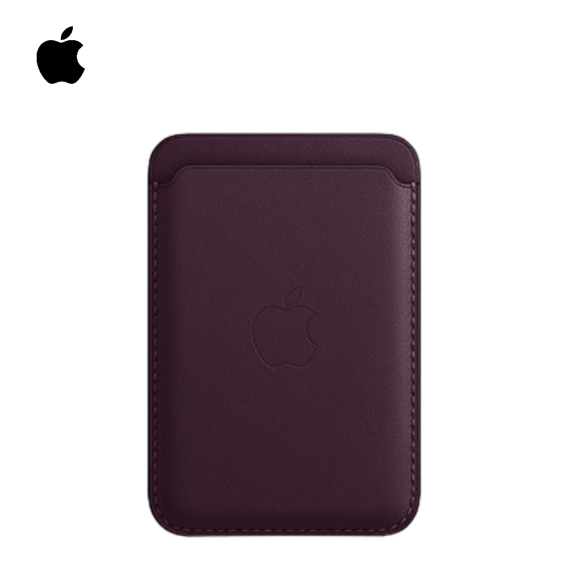 Accessoire Apple Porte Cartes En Cuir Magsafe Cerise Noire